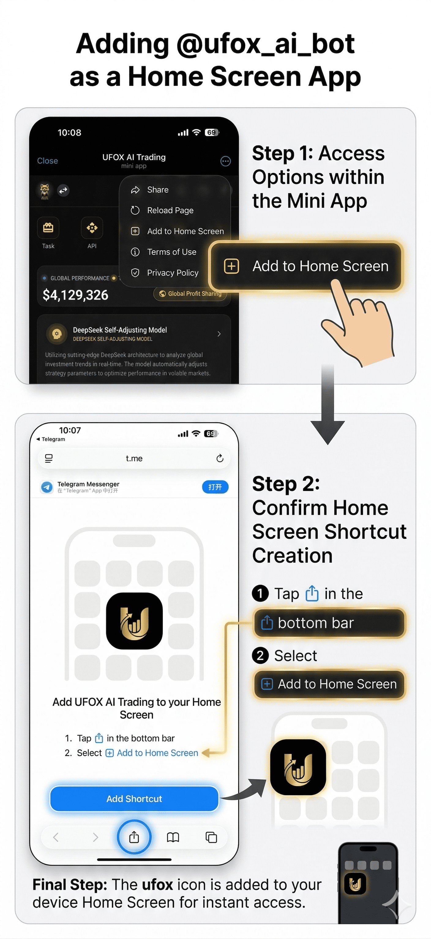 UFOX Telegram App